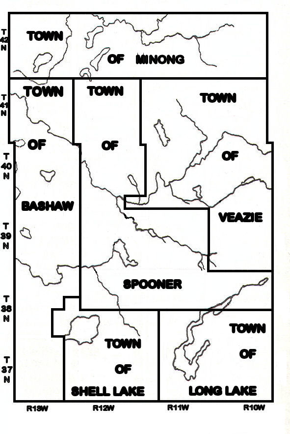 1893 Washburn Co. Township Map